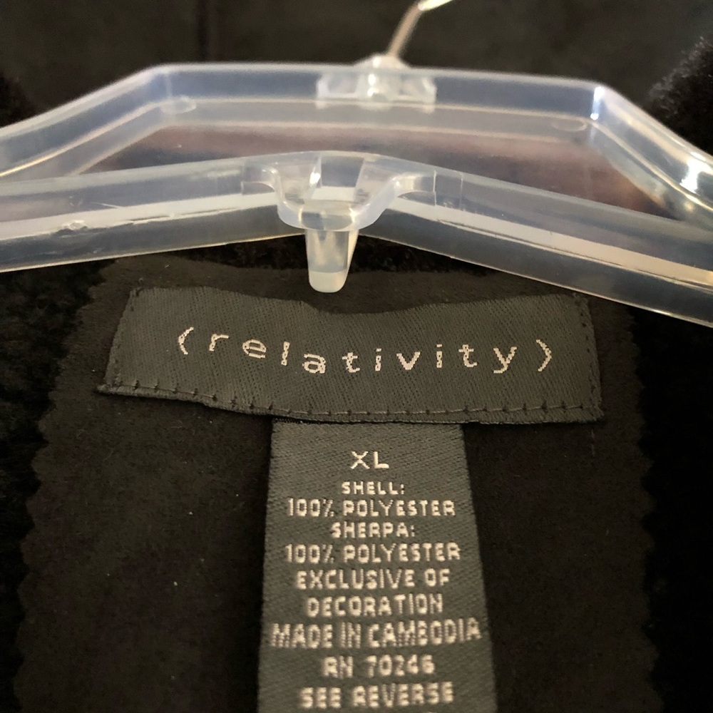 VINTAGE - NWOT - Relativity Black Embroidered Jacket Size XL - Picture 6 of 7